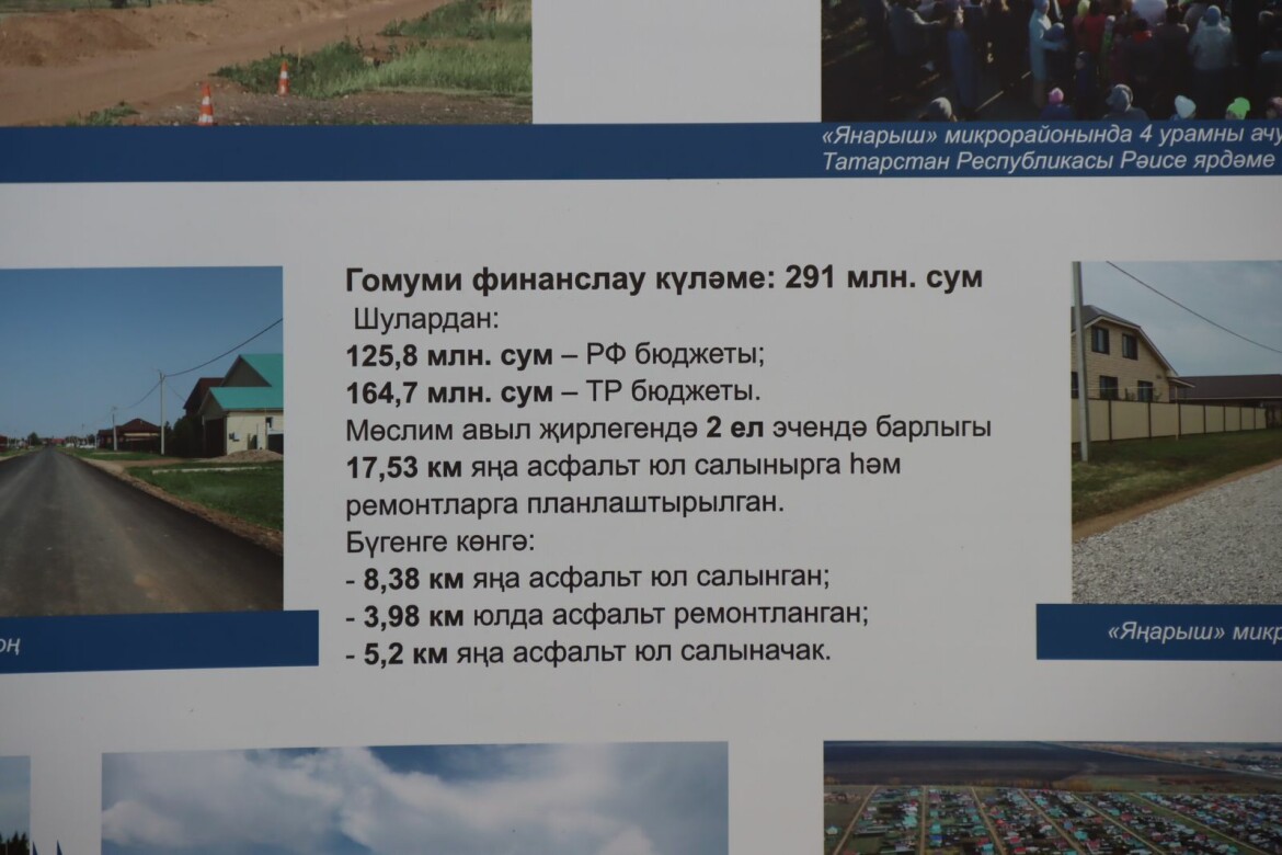 В Муслюмово по нацпроекту открыли новые дороги на 11 улицах