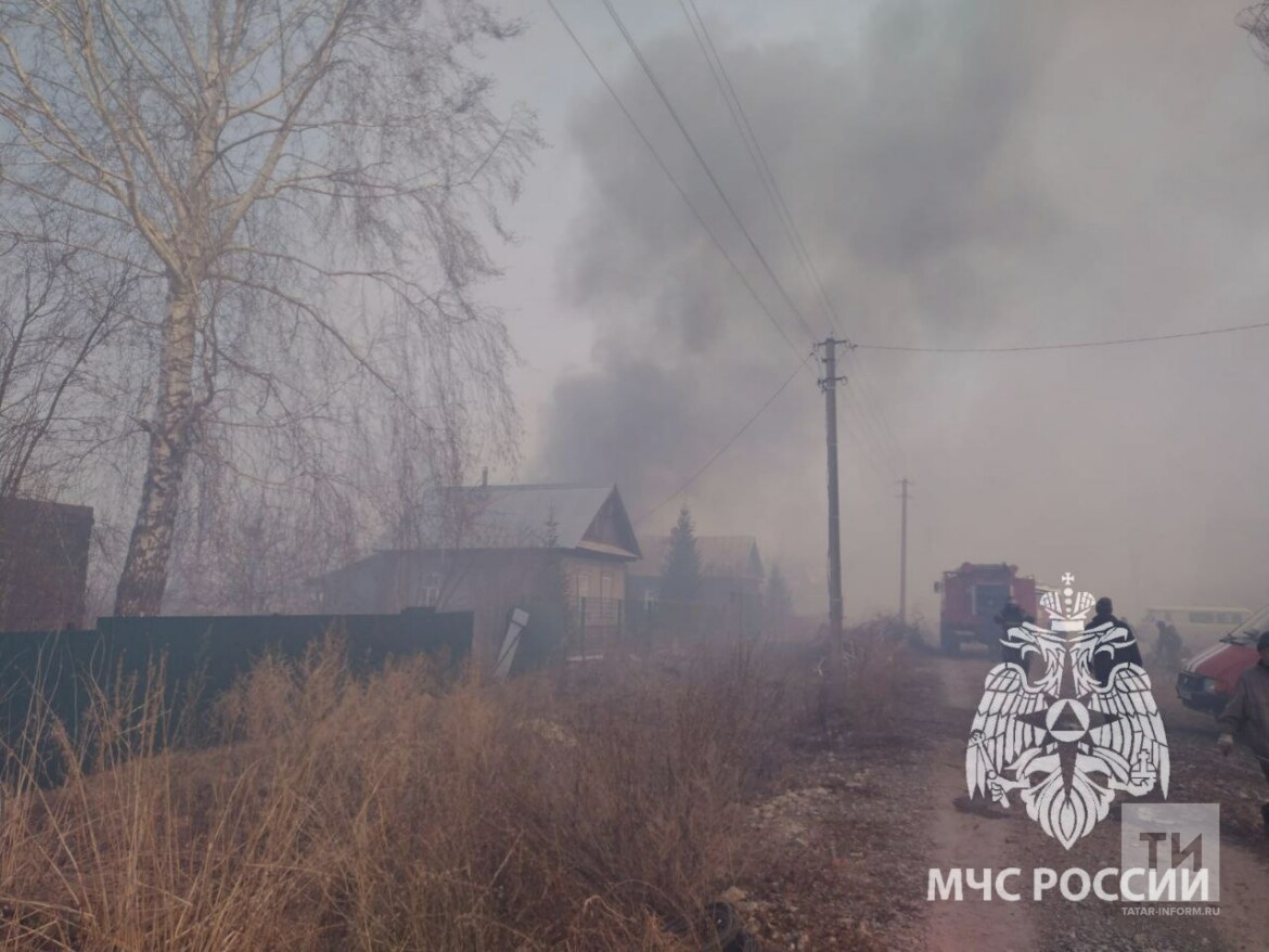 Трава и камыш горят в двух поселках Татарстана, огонь перекинулся на дома |  14.04.2023 | Казань - БезФормата