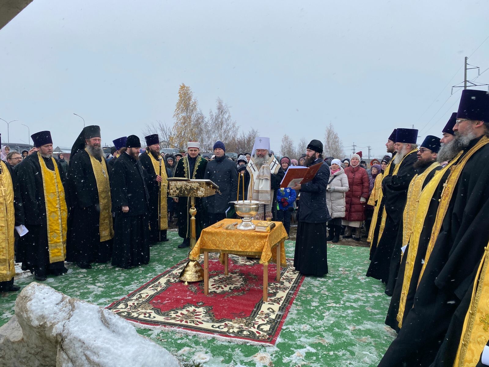 В Пестрецах заложили камень на месте будущего строительства Соборной церкви