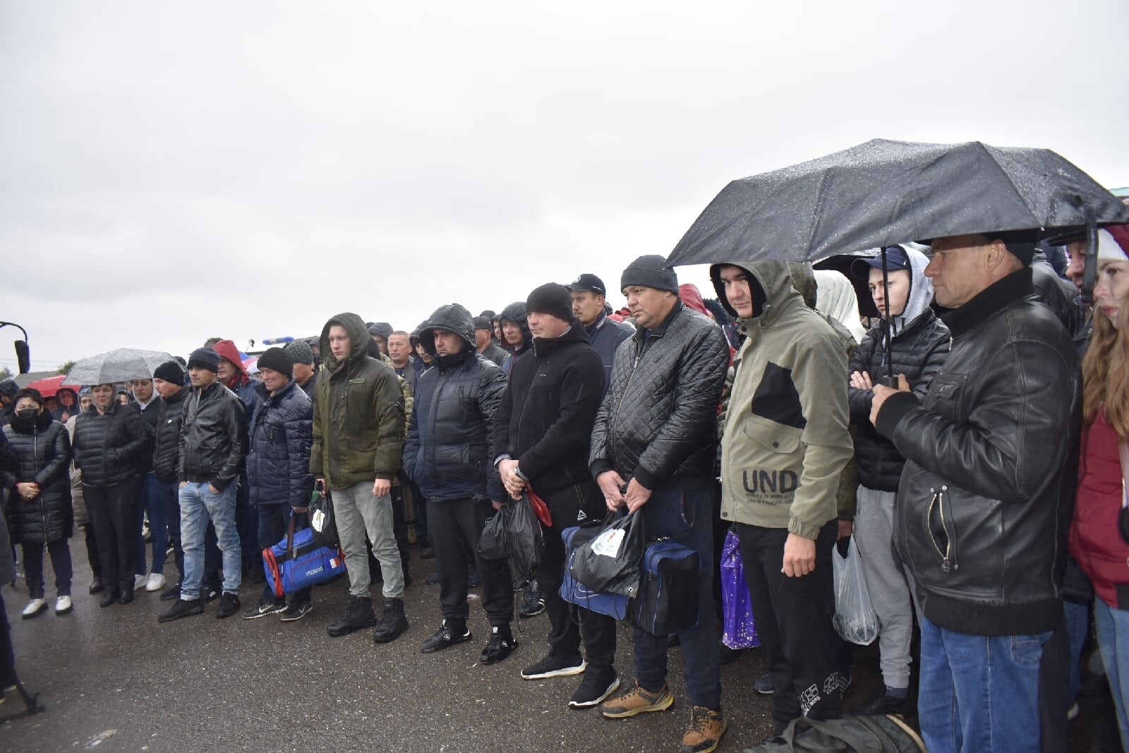 В Апастовском районе Татарстана проводили мобилизованных граждан