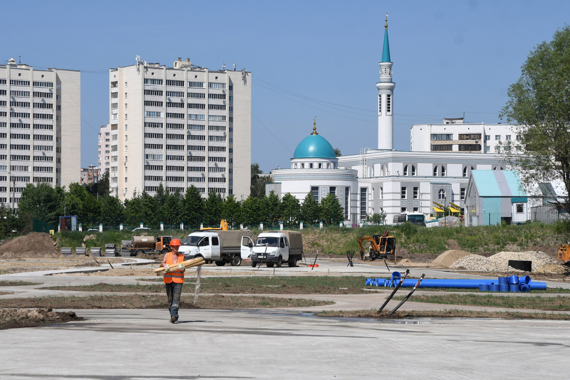 Первый этап благоустройства бульвара по ул.Серова в Казани завершится в августе