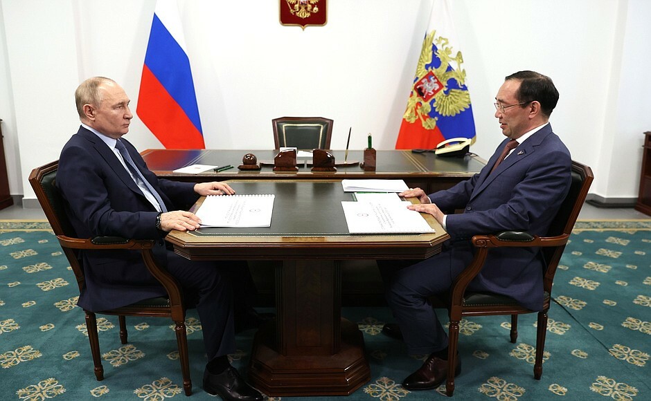 Глава Якутии доложил Путину о росте промышленности и ВРП