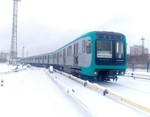 Обновленный поезд «Чех» вышел на линию в казанском метро в преддверии Нового года