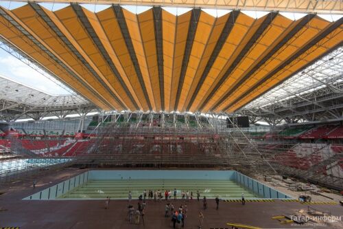 Пресс-тур на стадион Kazan-Arena и арену для водного поло