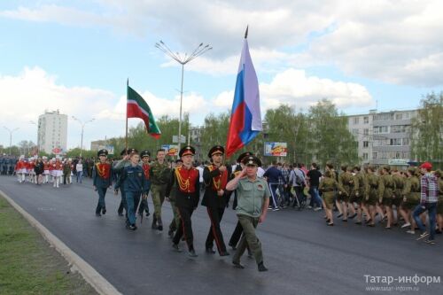 Репетиция парада Победы в Набережных Челнах