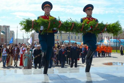 Митинг в Казани в честь 73-й годовщины Победы в Великой Отечественной войне