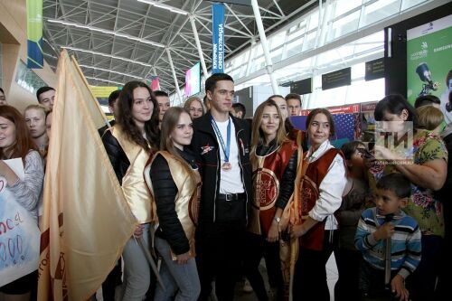 Встреча в аэропорту татарстанских участников WorldSkills