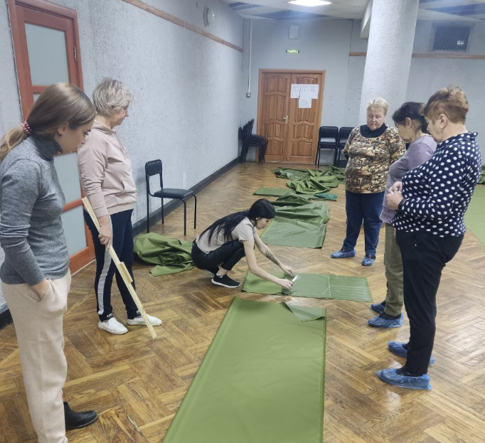 В Зеленодольском районе РТ для мобилизованных организовали пошив плащ-палаток