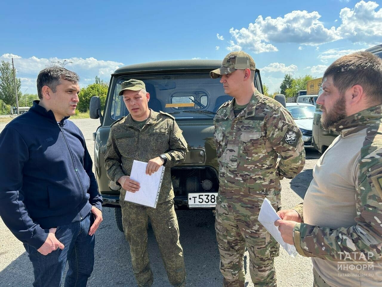 Глава Минздрава и муфтий РТ встретились с мобилизованными татарстанцами в ЛНР