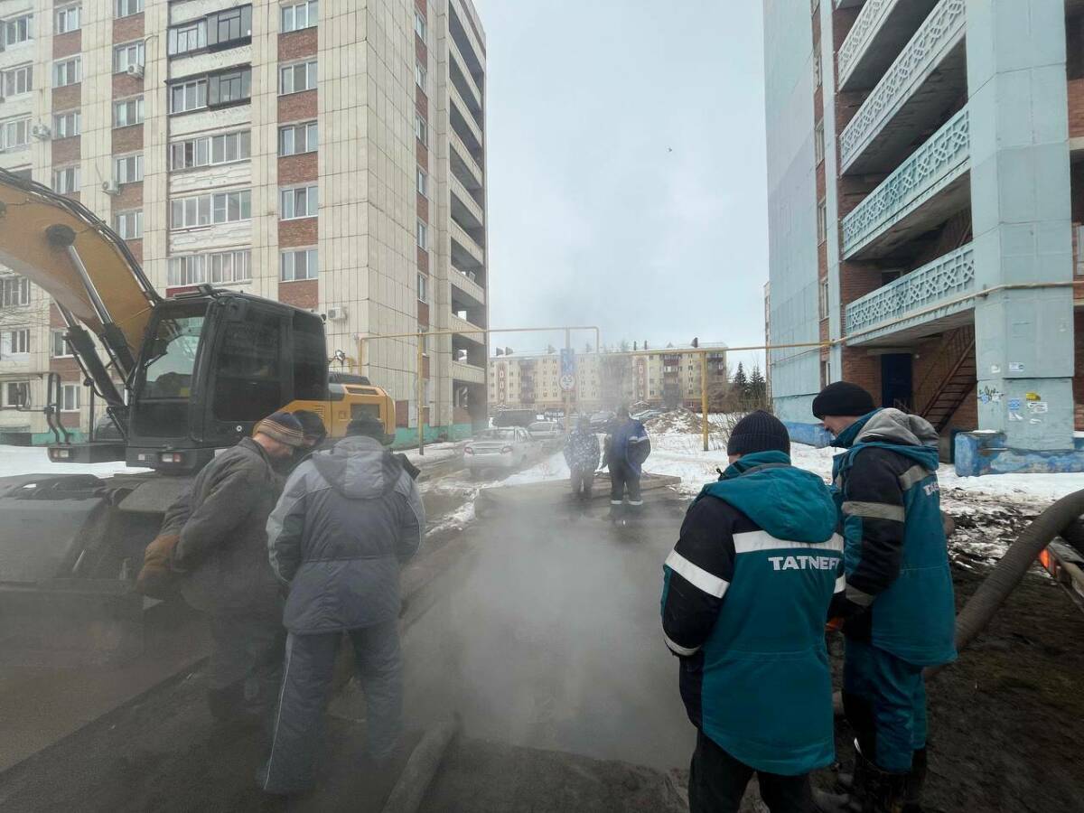 Один из микрорайонов Альметьевска остался без тепла после аварии