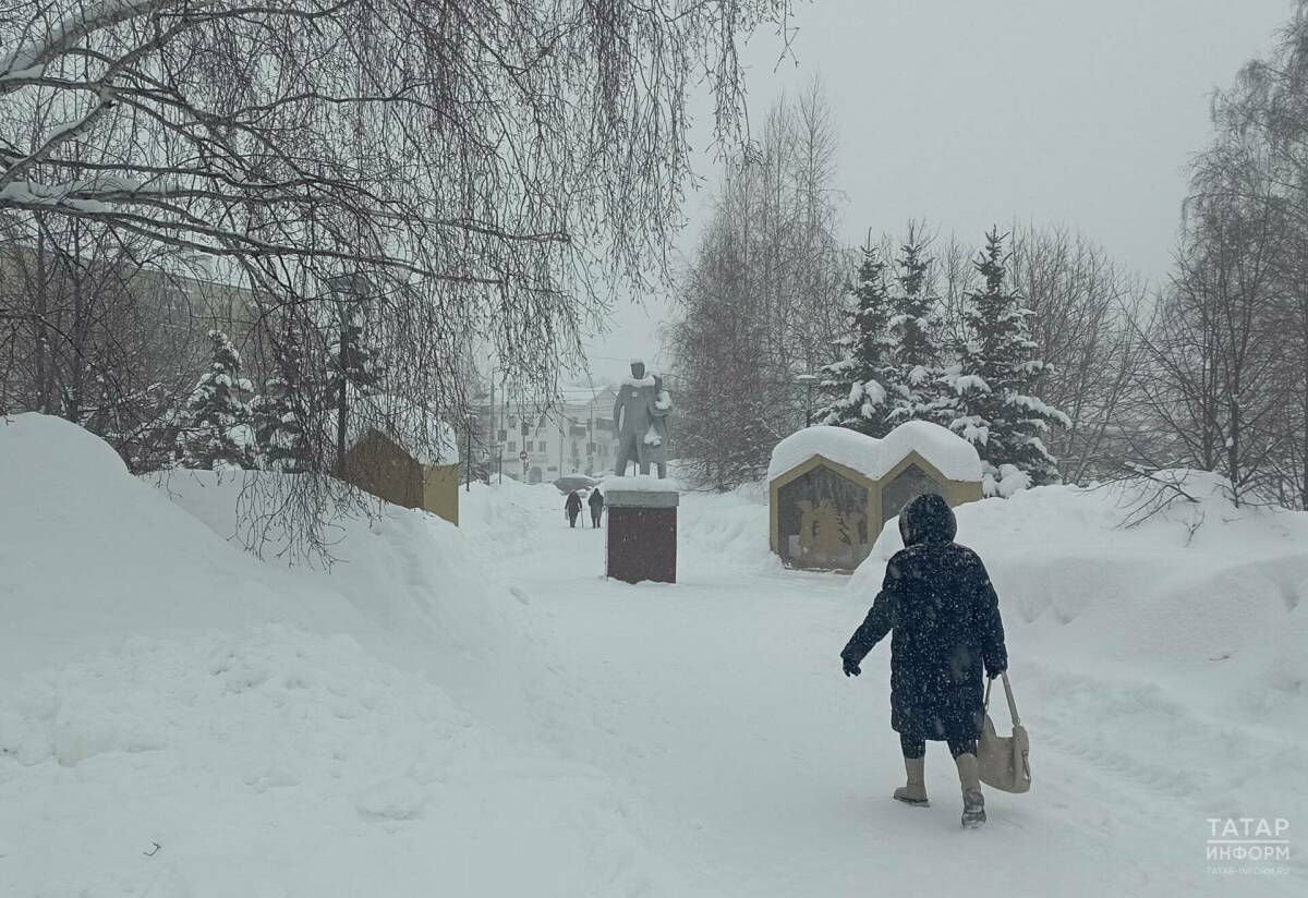 Умеренно морозная погода с небольшим снегом сохранится в Татарстане